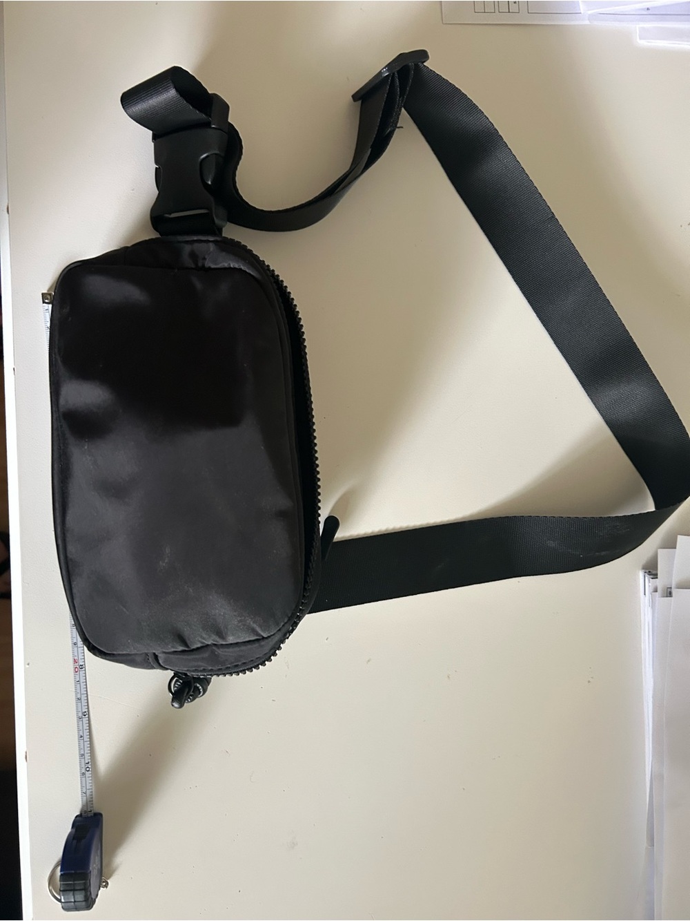 Black Crossbody Sling Bag - Minimalist Everyday Carry